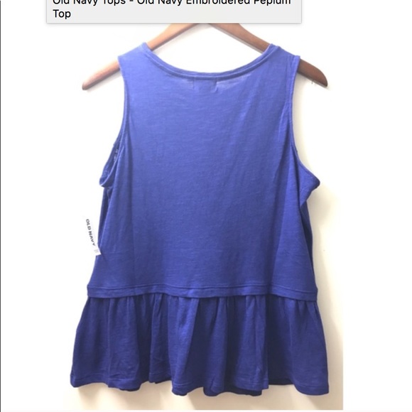 Old navy embroidered peplum top - Picture 2 of 2